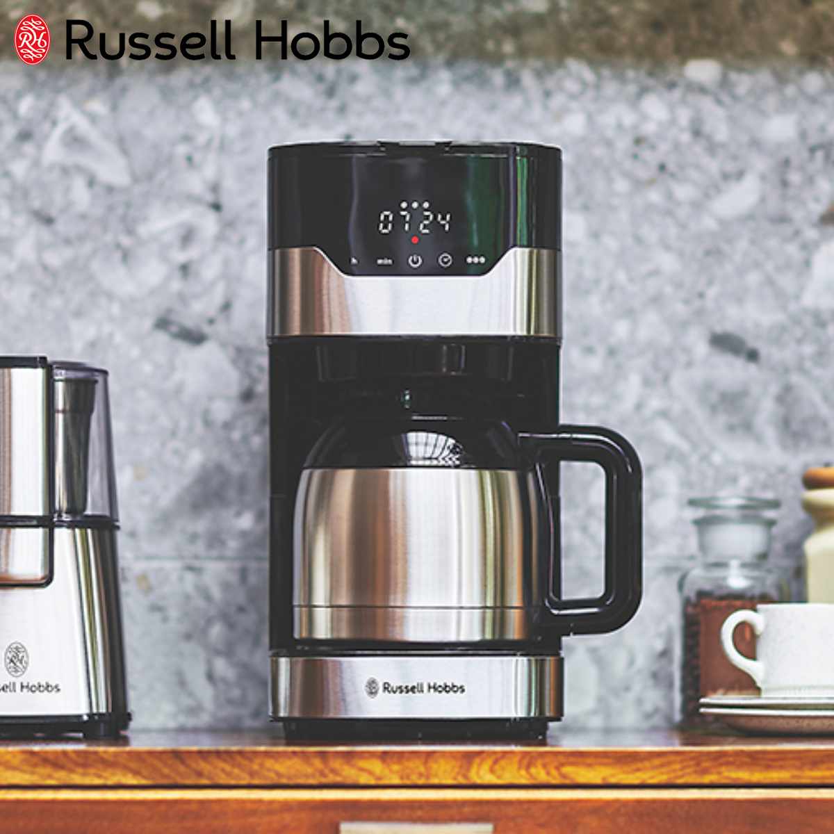 【レビュー特典付き】 Russell Hobbs グランドリップ8カップ （ ラッセルホブス ドリップコーヒー ドリップ式 タイマー 保温 Coresゴールドフィルター おしゃれ シンプル 紙フィルター不要 ステンレスポット ステンレスサーバー ）【3980円以上送料無料】 12,045円