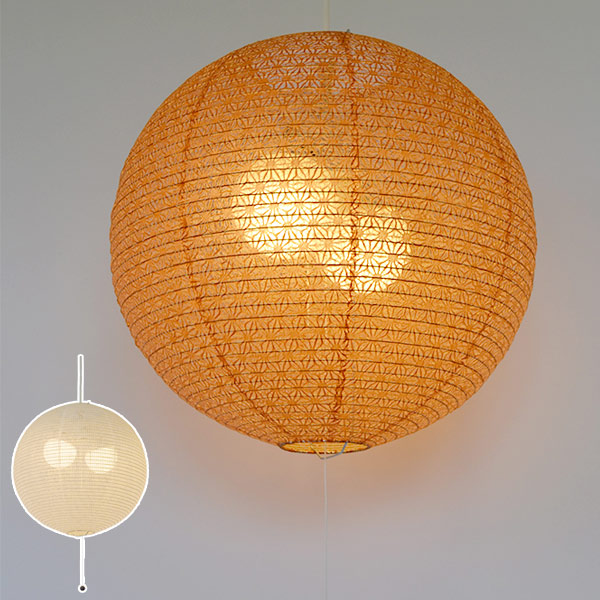 ペンダントライト 幅39&times;高さ37cm fresh 2灯 （ 送料無料 天井照明 照明 ライト 照明器具 リビング ダイニング 居間 寝室 食卓用 店舗 和室 洋室 おしゃれ 和紙 麻葉模様 ） 【3980円以上送料無料】｜お弁当グッズのカラフルボックス 12,496円