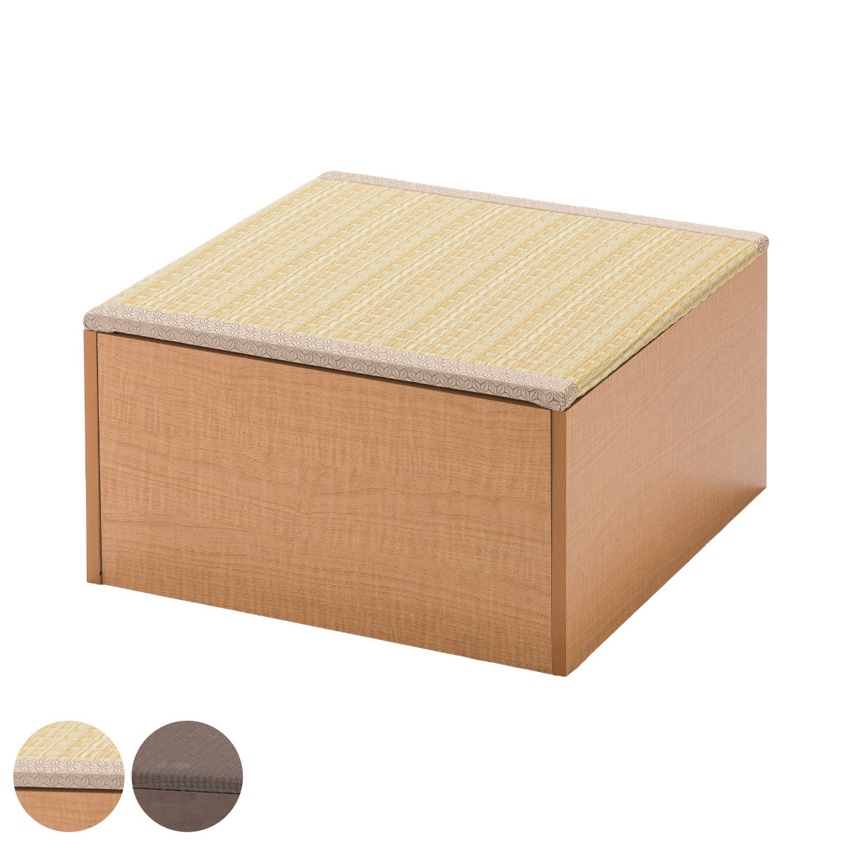 樹脂畳ユニット ロータイプ 幅60×奥行60×高さ31.5cm 収納付ベンチ （ 畳 小上がり 収納 ベンチ 収納ボックス 掘りごたつ 和モダン 和風 シンプル ）【3980円以上送料無料】