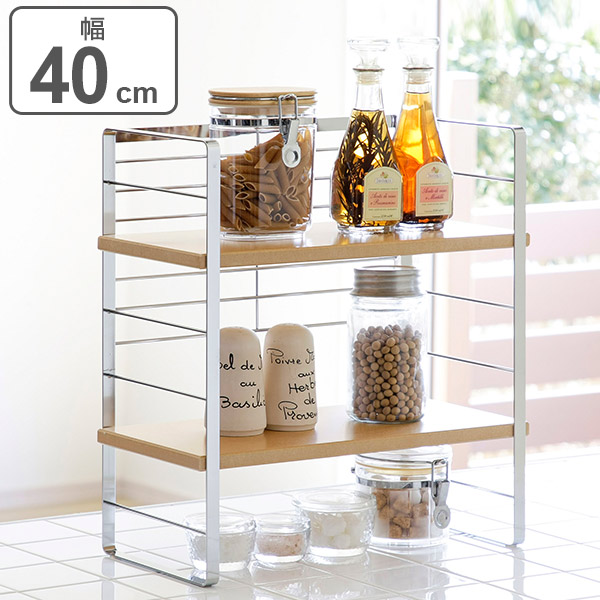 その他 非常に高い品質 幅40cm 調味料ラック 木棚 3980円以上送料無料 シェルフ カウンター上 可動棚 キッチン収納 収納ラック オープンラック 収納棚 調味料スタンド 調味料収納 調味料棚 キッチンラック スパイスラック 送料無料 出窓シェルフ Figoimpex Com