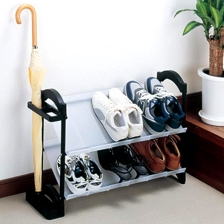 shoe rack with umbrella holder