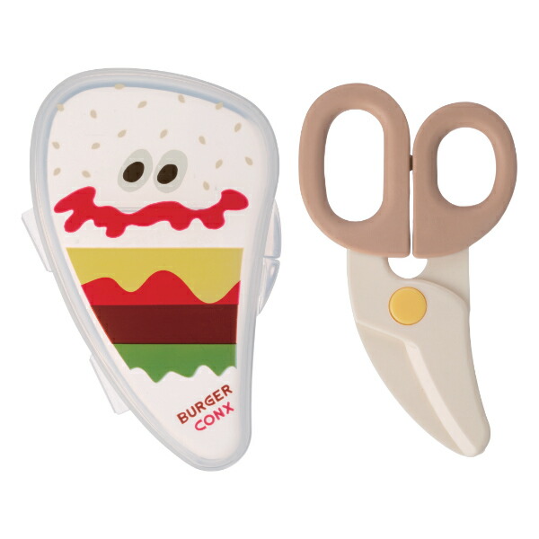 市場 フードカッター はさみ 食事 ケース付 離乳食はさみ ヌードルカッター ハサミ うどん 離乳食カッター 離乳食ハサミ バーガーコンクス 麺