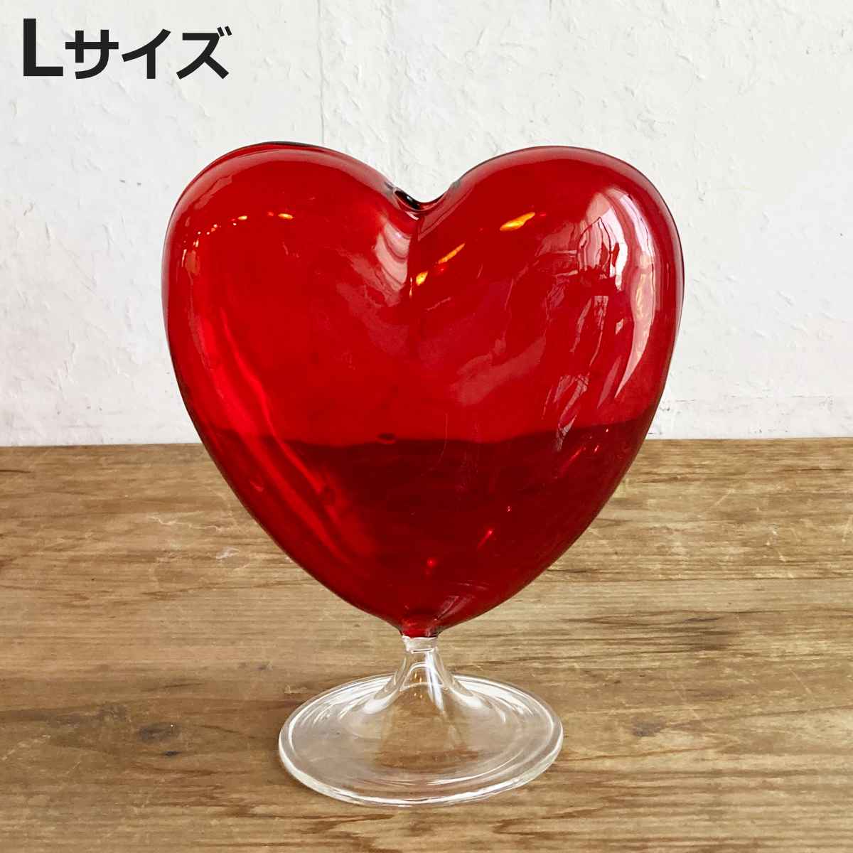 楽天市場】花瓶 ガラスハートフラワーベース L （ 花ビン 花びん 花器