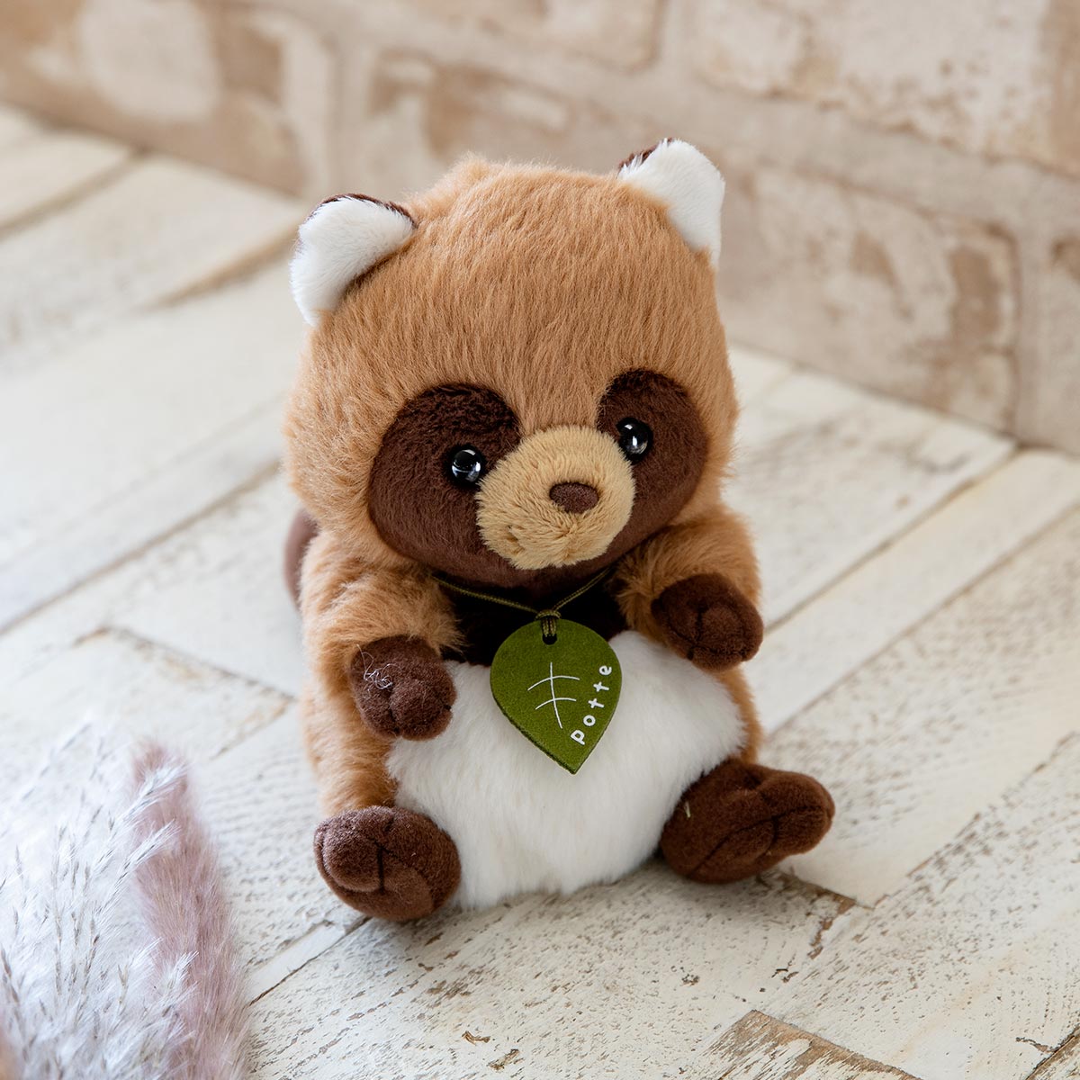 ぬいぐるみ potte タヌキ （ ヌイグルミ たぬき 動物 雑貨