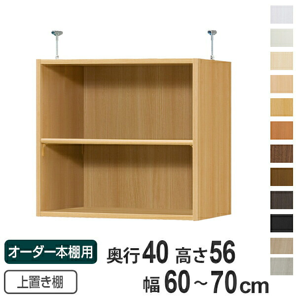 専用 上置き棚 標準棚板 type56 オーダー本棚 奥行40cm 幅60-70cm用 （ 送料無料 オーダーメイド 天井つっぱり 本棚 多目的ラック セミオーダー ） 【3980円以上送料無料】