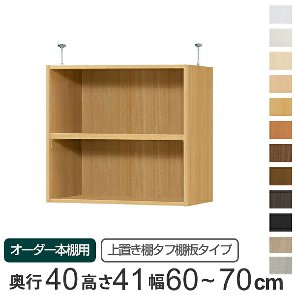 専用 上置き棚 タフ棚板 type41 オーダー本棚 奥行40cm 幅60-70cm用 ( 送料無料 オーダーメイド 天井つっぱり 本棚 多目的ラック セミオーダー 突っ張り棚 ) 【3980円以上送料無料】|お弁当グッズのカラフルボックス