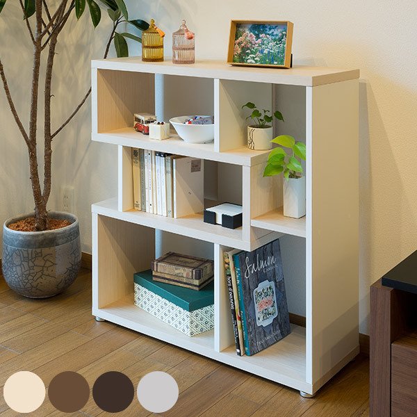 【引取限定】木製ジグザグラック オープンラック オープンシェルフ大 引取限定】木製ジグザグラック オープンラック オープンシェルフ大