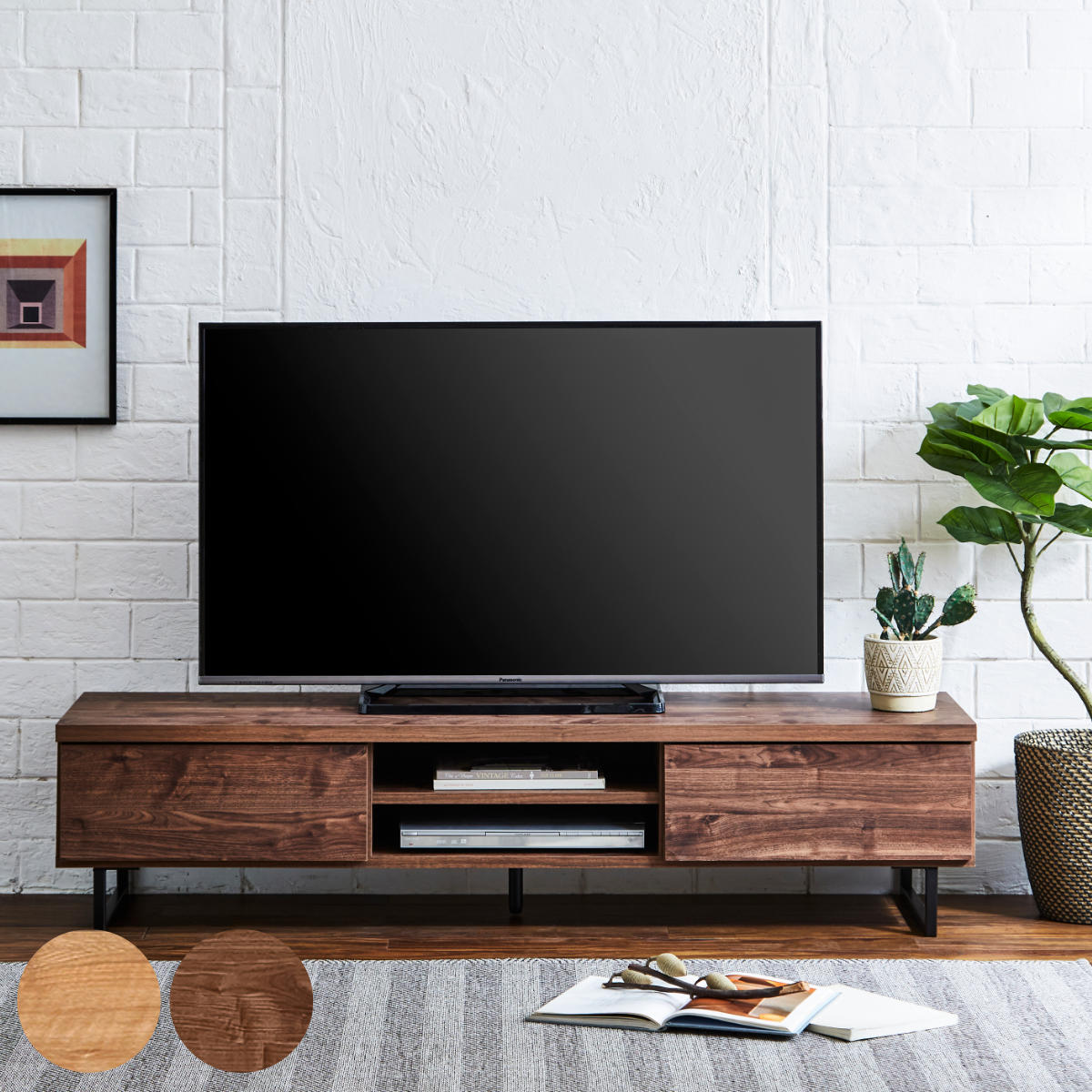 テレビ台 ローボード 北欧風 シンプルデザイン 幅160cm （ テレビボード TV台 TVボード テレビラック 日本製 完成品 収納 リビング 棚 TV 家具 幅160 AVボード 引き出し ナチュラル ブラウン ） 【3980円以上送料無料】