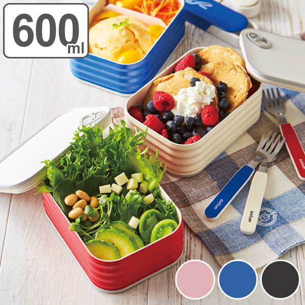 お弁当箱 イートカン 1段 ランチボックス 600ml （ 弁当箱 レンジ対応 食洗機対応 日本製 電子レンジ 一段 パステルカラー べんとう メンズ レディース 缶 缶詰 プルタブ 空気弁 ） 【3980円以上送料無料】画像