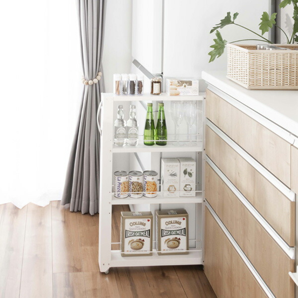 隙間ラック スチールラック スパイスラック 可動棚 キッチンストッカー 送料無料 幅10cm キッチン収納 隙間収納 キッチンワゴン トールワゴン キッチンラック スチールラック 3980円以上送料無料 キッチン収納 可動棚 すき間収納 調味料ラック お弁当グッズの