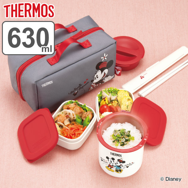 楽天市場 弁当箱 保温 630ml Thermos サーモス 保温弁当箱 ミニーマウス Dbq 255ds 送料無料 ミッキーマウス レンジ対応 食洗機対応 ランチジャー お弁当箱 ランチボックス レンジok 食洗機ok 箸付き 専用ポーチ付き お弁当 弁当 女性 3980円以上送料無料 お