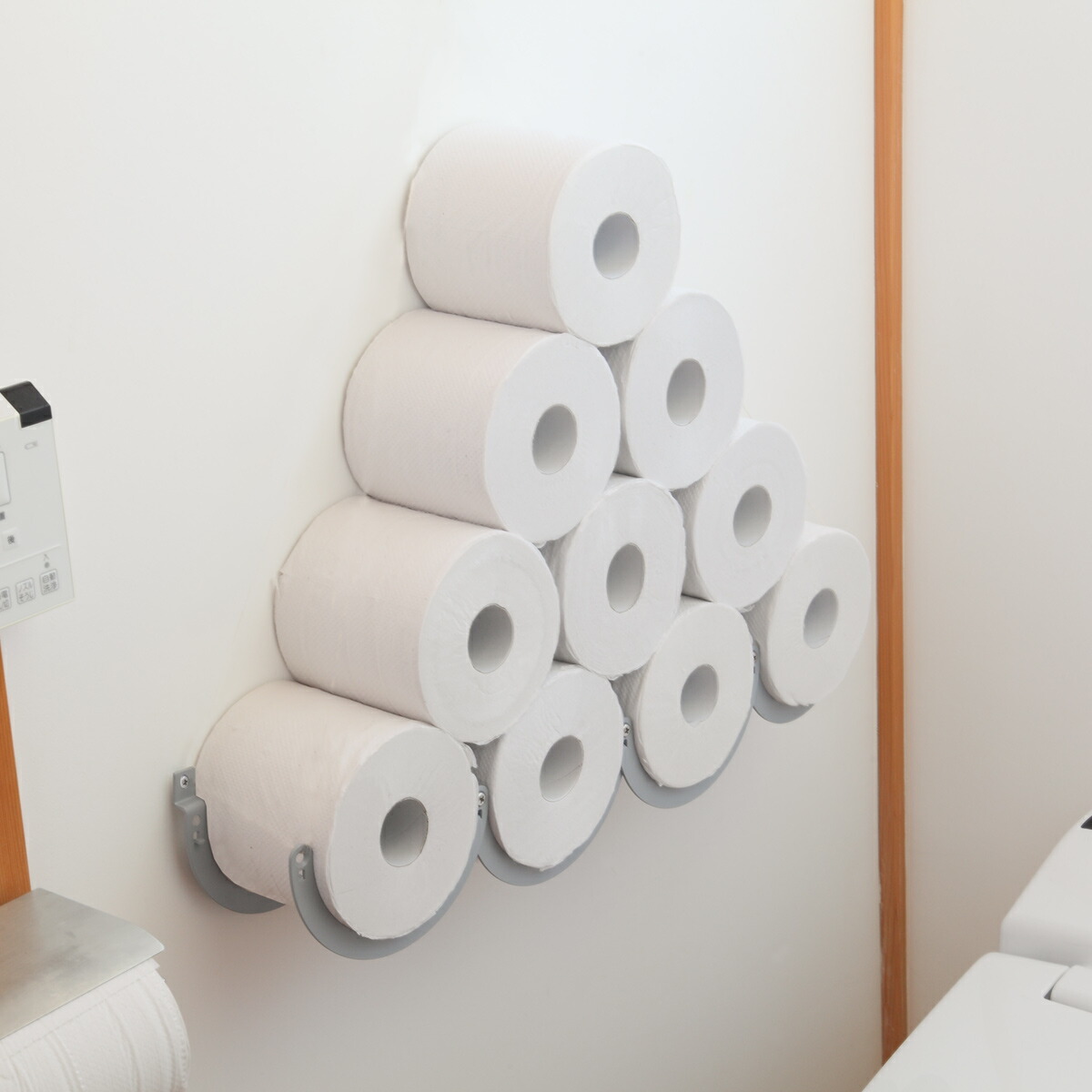 市場 トイレットペーパー レビュー特典付き Estante 送料無料 ラック トイレ収納 トイレットペーパーラック ストッカー 収納 ケース トイレ
