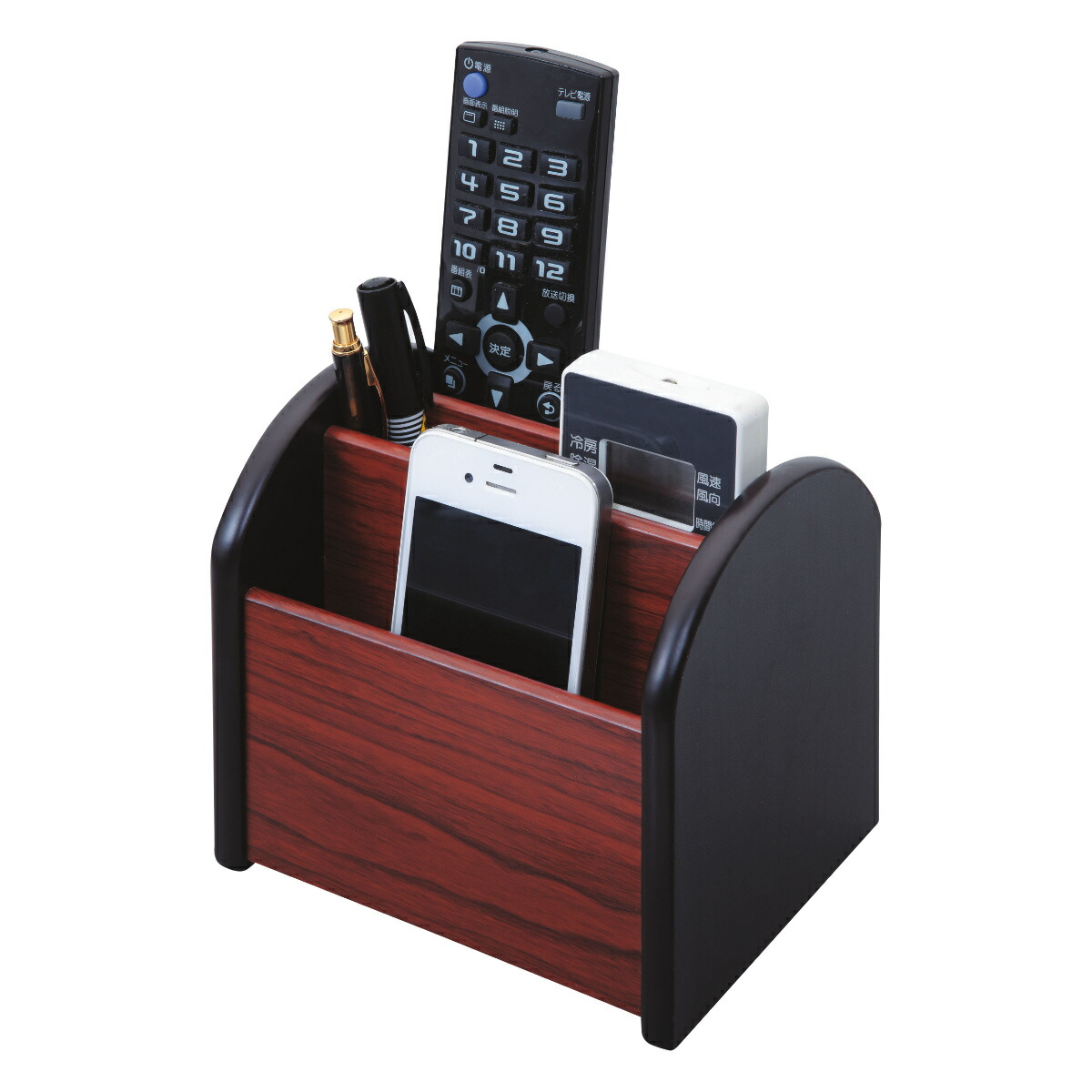 楽天市場】＼回転式で取りやすい！／リモコンラック 木目調 リモコン