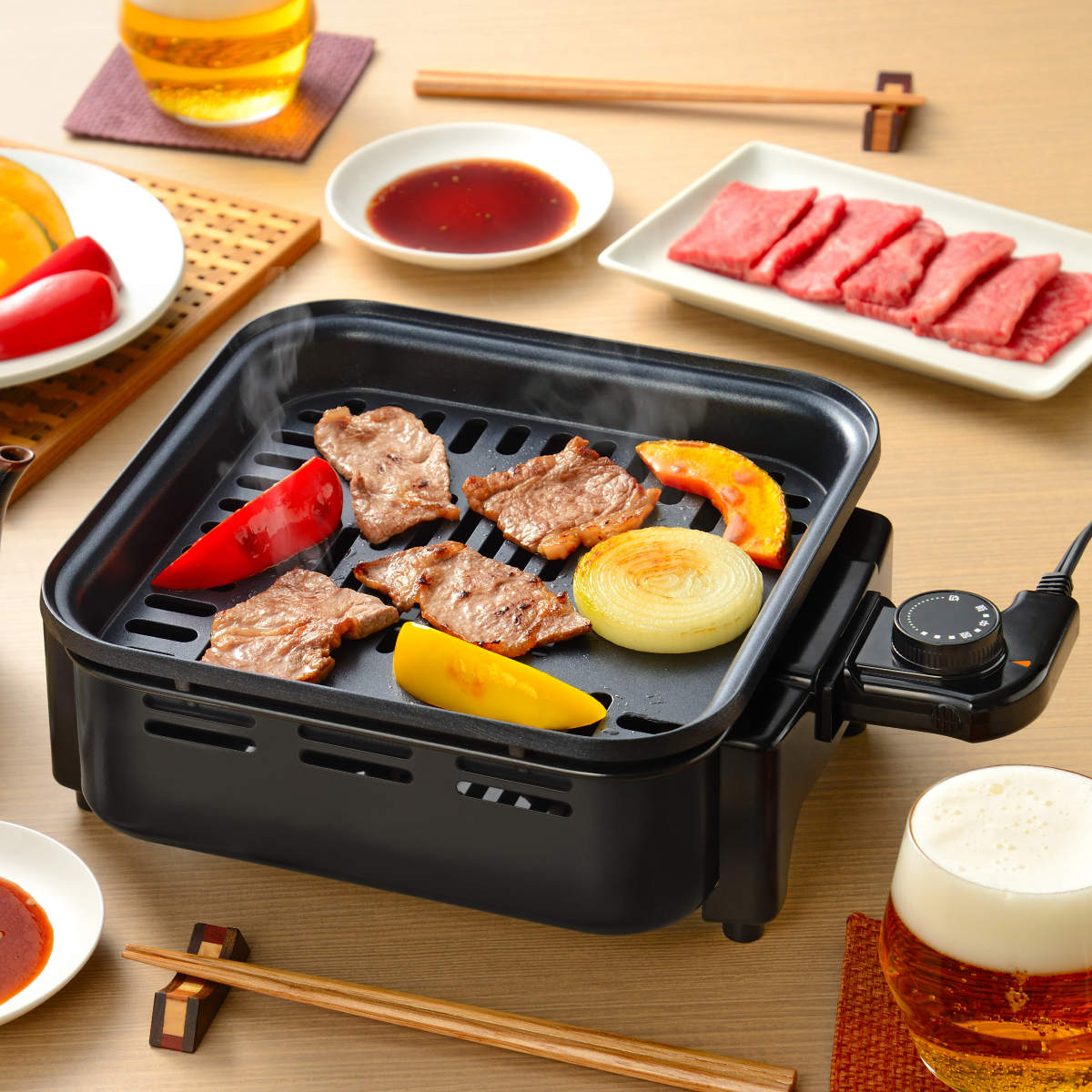 楽天市場】ホットプレート ラノー 電気角型グリラー （ 焼肉プレート 
