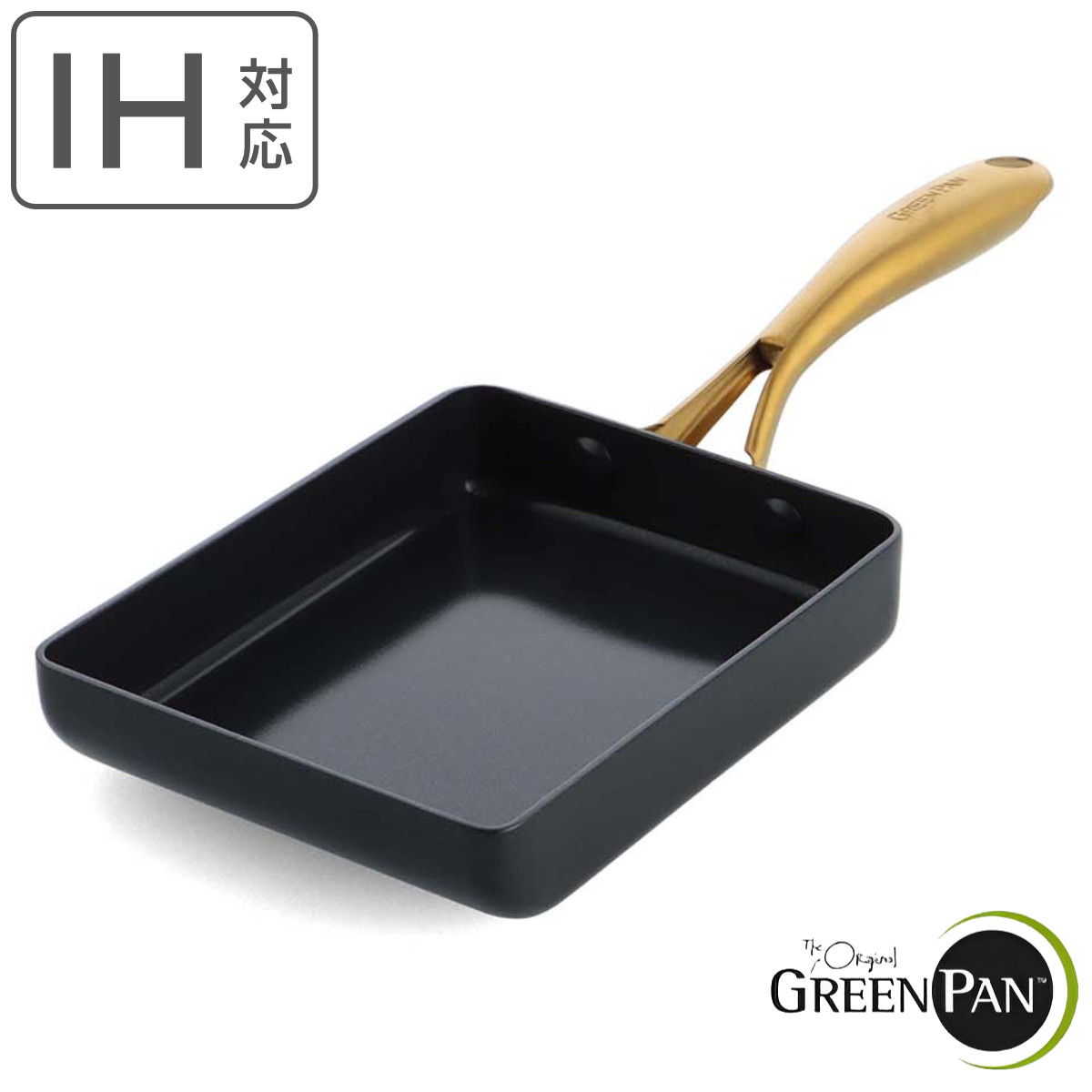 GREEN PAN 玉子焼き器 IH対応 ストゥディオ （ グリーンパン STUDIO ガス火対応 食洗機対応 卵焼き器 玉子焼きフライパン エッグパン フライパン 朝食 弁当作り 時短調理 アルミ製 マグニート加工 ノンスティック加工 おしゃれ ） 【3980円以上送料無料】