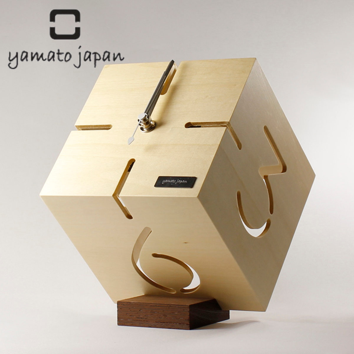 置き時計 ヤマト工芸 yamato PUZZLE STAND ナチュラル （ 時計 インテリア クロック アナログ 天然木 一枚板 高級 シンプル リビング ダイニング 置き型 おしゃれ ）【3980円以上送料無料】