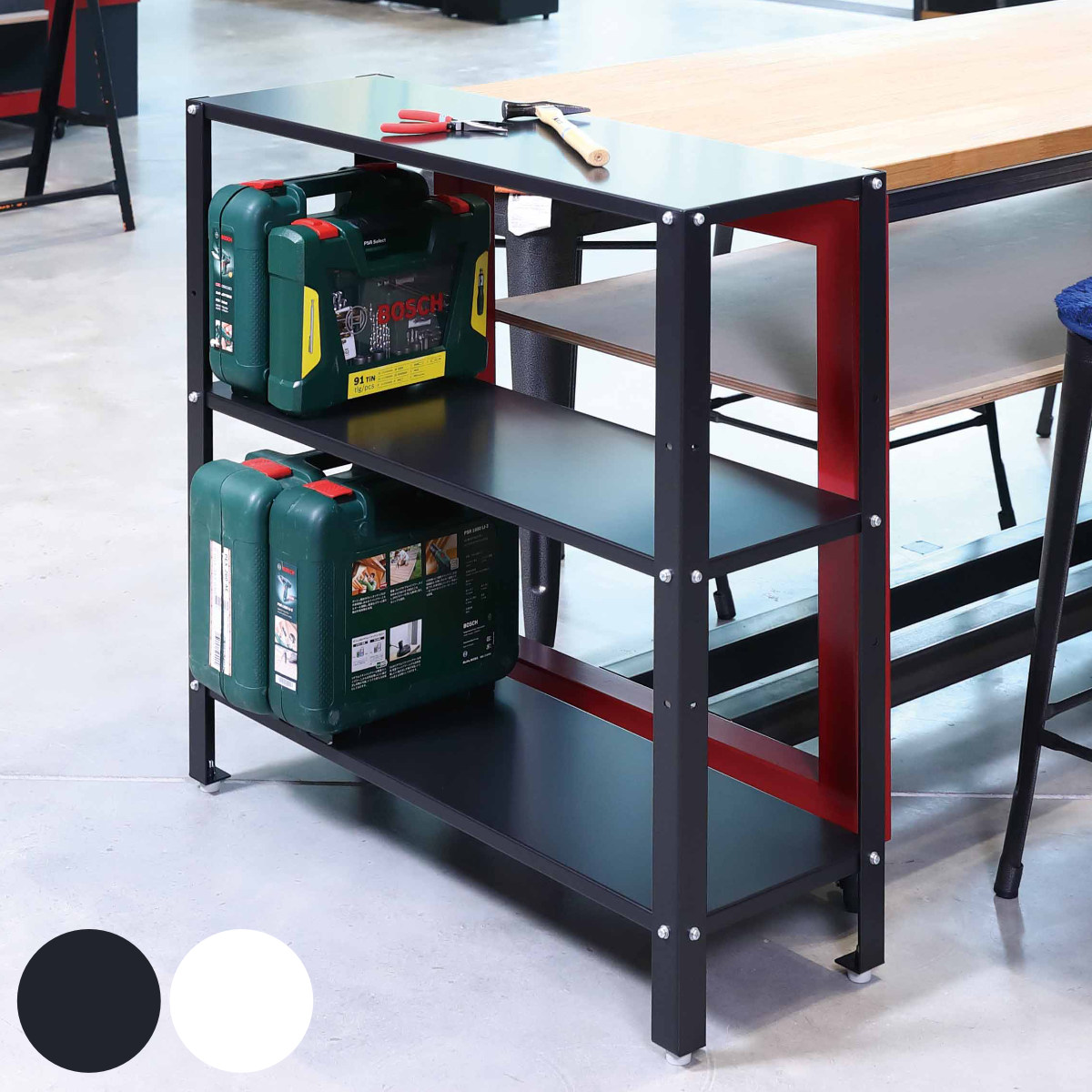 ラック OoラックIT-1 組立 幅91cm （ 法人限定 山崎産業 業務用 収納棚 シェルフ スチール製 可動棚 収納 棚 収納ラック ディスプレイラック 飾り棚 オフィス 資料 備品 工場 倉庫 店舗 ）【3980円以上送料無料】