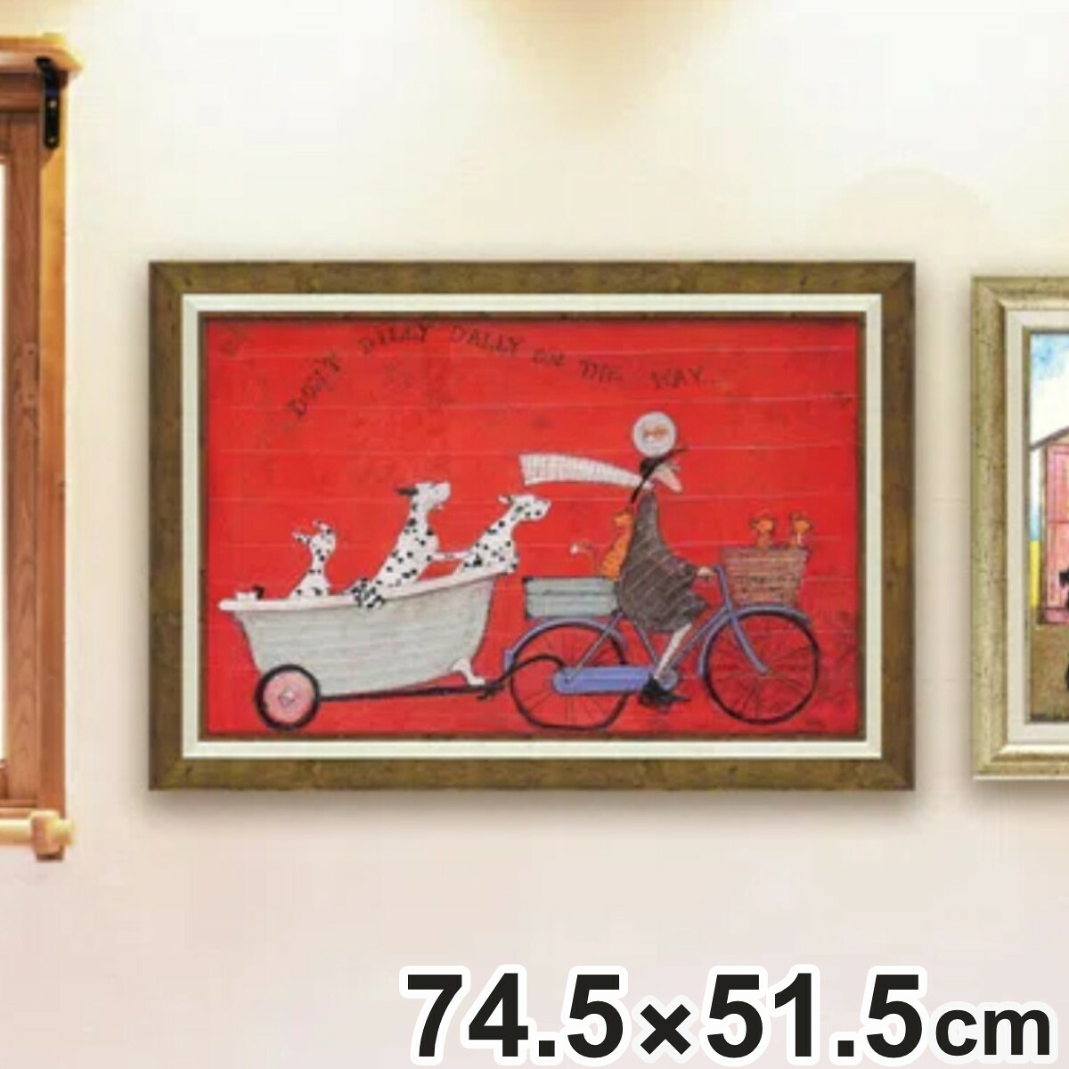 アートパネル サムトフト 『ドンド ディリダリー』 74.5×51.5cm （ 絵画 絵 アート インテリア 額 額入り 壁掛け 犬 動物 ダルメシアン ポスター アートフレーム アートポスター ウォールアート パネル 額付き かわいい ）【3980円以上送料無料】