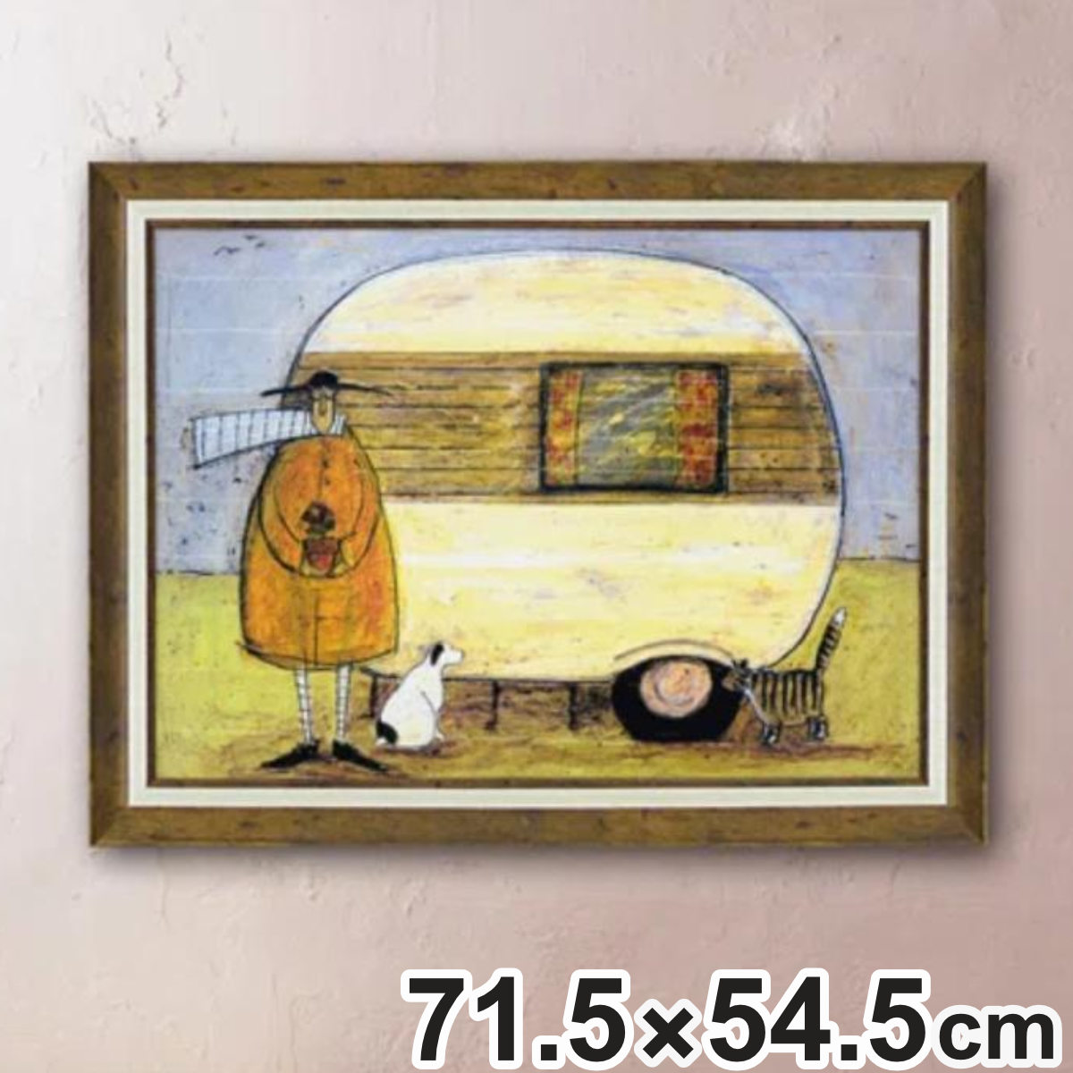 アートパネル サムトフト 『ホーム フロム ホーム』 71.5×54.5cm （ 絵画 絵 アート インテリア 額 額入り 壁掛け 犬 動物 ポスター アートフレーム アートポスター ウォールアート パネル 額付き かわいい ）【3980円以上送料無料】 14,256円