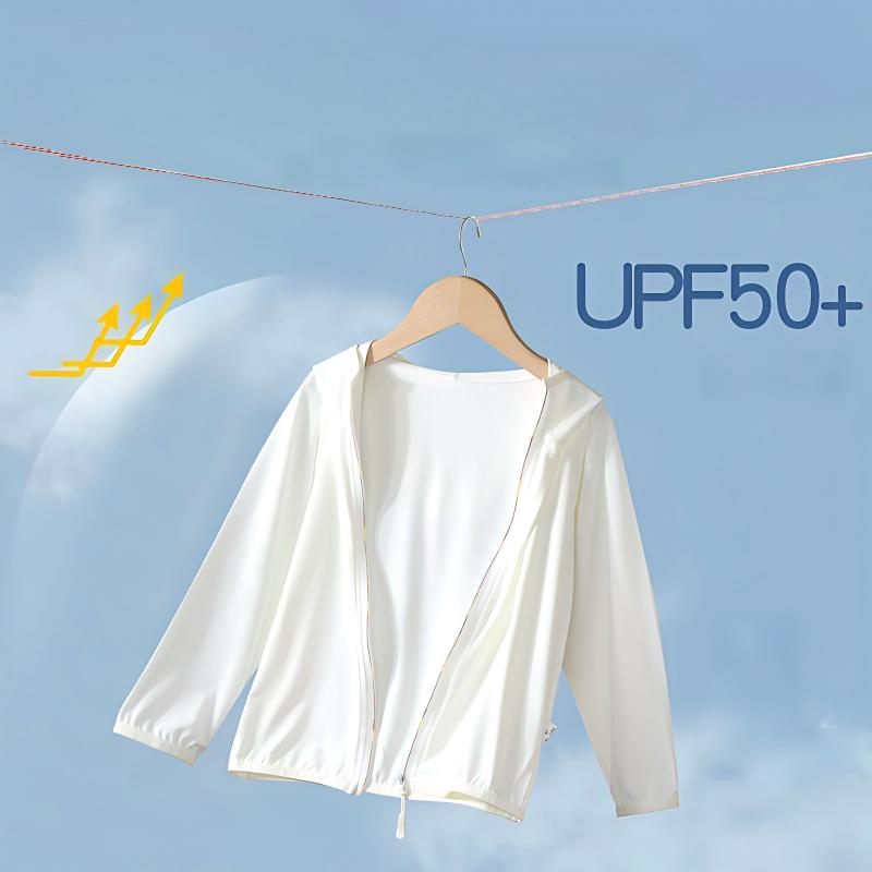 送料無料 カラフルホーム キッズ用UVカットパーカー UPF50+ 夏用 薄手 通気性良好 紫外線対策 冷感素材 男女兼用