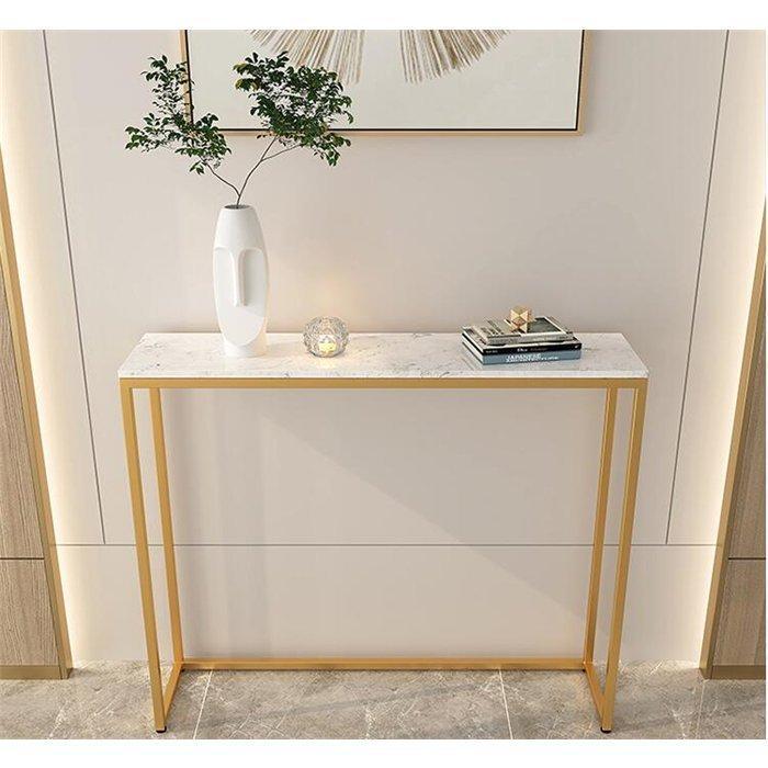 大理石 コンパクトの玄関テーブル インテリアほどの高級感 楽天市場】コンソールテーブル 大理石風 玄関 コンソールデスク スリム