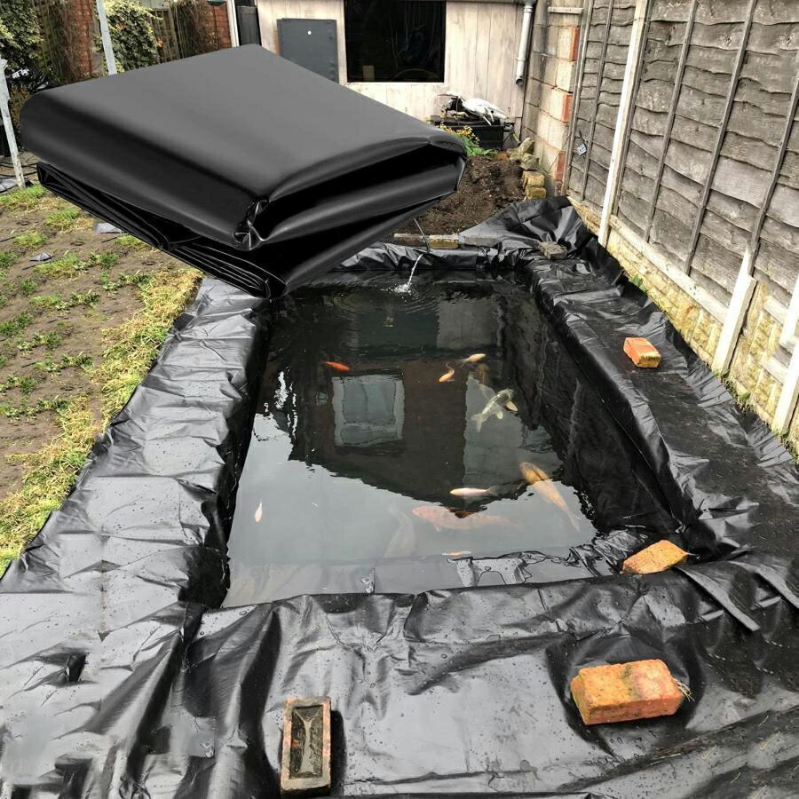 人工池用防水シート HDPE製 プールライナー 7x7m 6x10m 8x8m 8x10m 魚および植物の安全性については、斜面滑り止めの場合