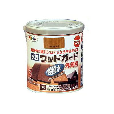 アサヒペン 水性 ウッドガード外部用 透明（クリヤ） (全6色) [1.6L] 着色半透明・水性塗料