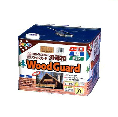 アサヒペン 油性 ウッドガード外部用 ダークオーク 08 (全7色) [7L] 着色半透明・油性塗料｜カラーハーモニーLife