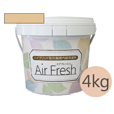 イサム AirFresh (エアフレッシュ) Asobi～遊びのよろこび～ NO.075ピーチソルベ [4kg] イサム塗料 ハイブリッド型光触媒内装用塗料 消臭効果 抗菌効果 抗カビ効果 ウイルス抑制効果｜カラーハーモニーLife