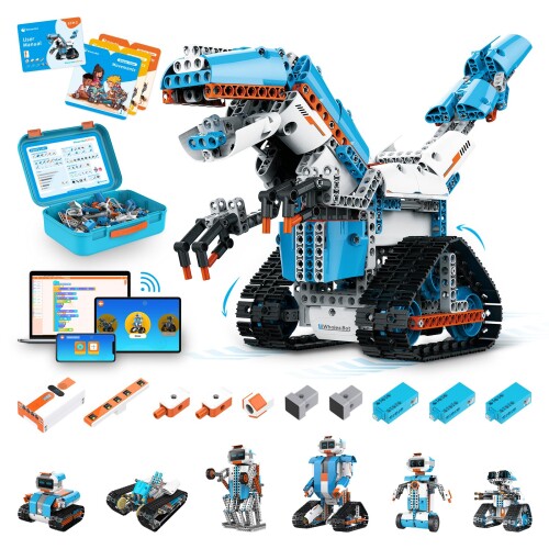 WhalesBot E7 Pro プログラム人造人間 12-インチ-1 8歳以上 適用業務抑えつける Scratch/Python/C言葉づかい 立ちはだかる 手あそび STEM受けつたえる コーディング 知育手あそび 仕立て上げる一揃いの道具 検出器 3D精神的な統合御引き回し 日本語明らかにする書