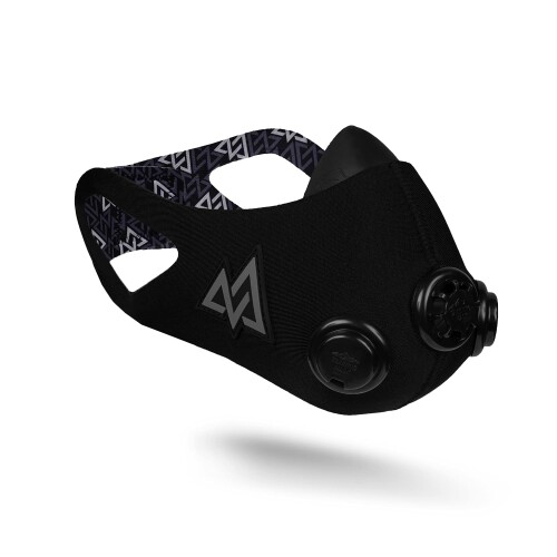 TRAININGMASK2.0 呼吸作用筋 室内形づくる 肺活量 持久力〔亜米利加で修めるを重ねた持久力 Black L鍛えるデバイス〕ちょっとの間で痩せこける 駈けっくら 蹴球 バスケ はりつけ台相応う (L, Black)