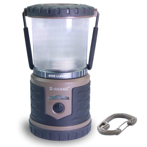 HOLDALL LED ランタン, 明るさ400ルーメン, IPX6防水仕様, サバイバルキット, 緊急, S.O.S, 地震, 海?, 暴風雨, 停電, 屋外ハンドポータブルキャンプライト(単1形アルカリ電池×3本)