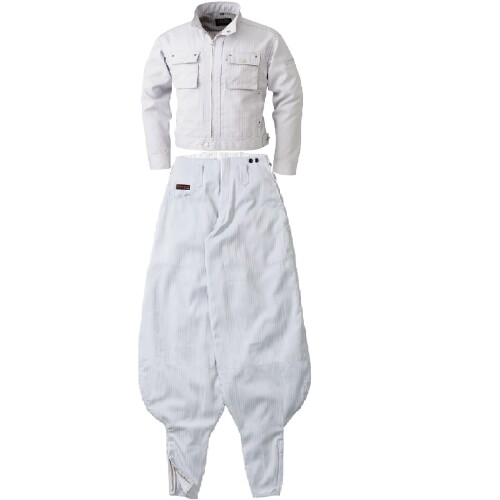 (寅壱) 寅一/7160つづき物 上下仕掛ける上衣×超超ロング (7160s124418) やり方着 やり方服 ニッカポッカ 寅一 鳶服 3L×W100糎 37：しろがね色