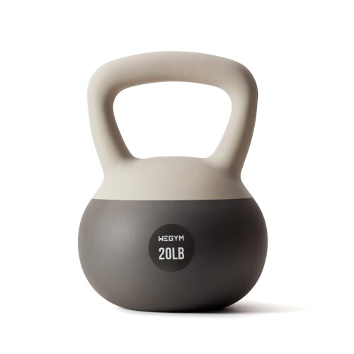 WeGym ソフトケトルベル 10/15/20/25LB ワイドハンドル 筋トレ ダンベル代用 柔らかく安全 自宅トレーニング サンドストーン 20LB/9.0KG|カラーズストア