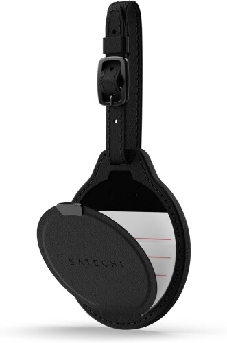 SATECHI FindAll スマート ラゲッジタグ 探す機能 TSA対応 空港トラッキング 置き忘れ通知 アラート付き ワイヤレス充電 iPhone/iPad/Mac対応 (ブラック)