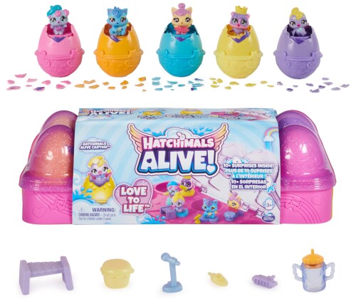 Hatchimals Alive, Egg Carton Toy with 5 Mini Figures インチ Self-Hatching Eggs, 11 Accessories, Kids Toys for Girls and Boys Ages 3 and up
