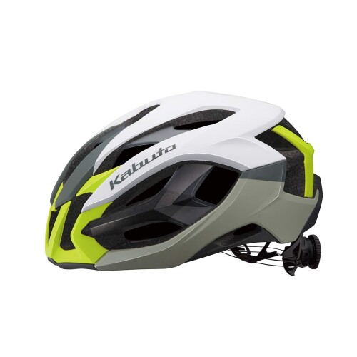 KABUTO(カブト) 銀輪 安全帽 IZANAGI (イザナギ) 色合い:G-1 マットホワイトイエロー 大きさ:L (59-60糎) JCFお墨付き