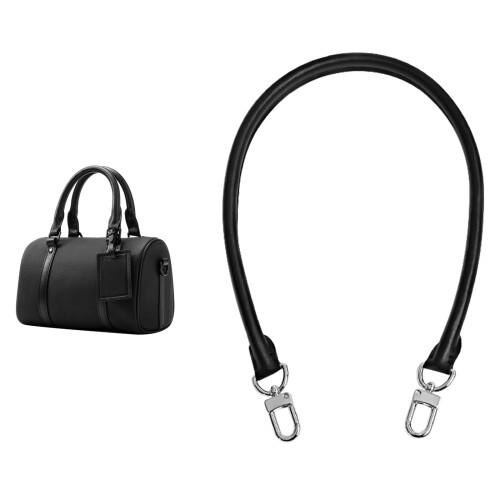 jiesinlov 70コマーシャル ヴァチェッタレザーショルダーストラップ取り替えっこ用、スピーディ25/30ハンドバック用同盟罷工さあ美（黒いこと-しろがね色）
