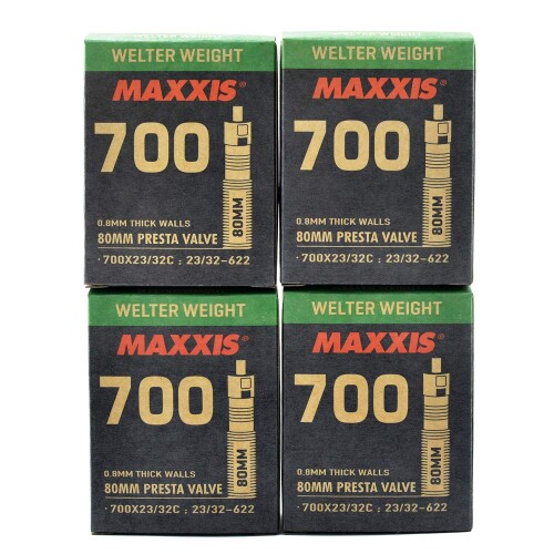 Maxxis Welter Weight 700x23-32C 80粍 Bike Inner Tube Presta FV, 4 Pack, STB2214-4
