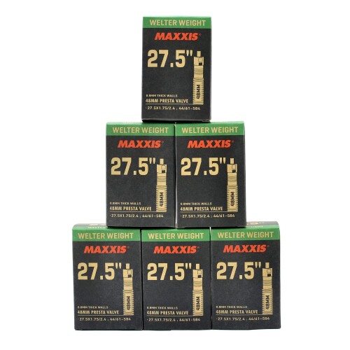 Maxxis Welter Weight 27.5 x 1.75-2.4 48粍 Presta FV Bike Inner Tube, 6 Packs, STB2460-6