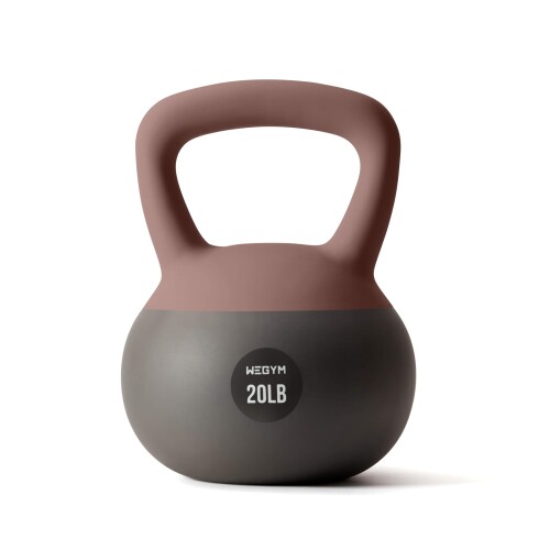 WeGym ソフトケトルベル 10/15/20/25LB 広広とした手持ち部分 筋トレ 唖鈴代用 軽く安全性のある 住み処形づくる さくら色? 20LB/9.0KG