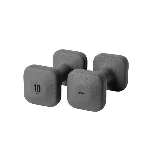 WeGym SafeGrip ダンベル「2個セット 0.9~9.0KG/2~20LB」「エコ材質」ソフトコーティングで (筋力トレーニング 筋トレ シェイプアップ 鉄アレイ 鉄アレー) ダンベルセット 自宅 スレート 10LB/4.5KG｜カラーズストア