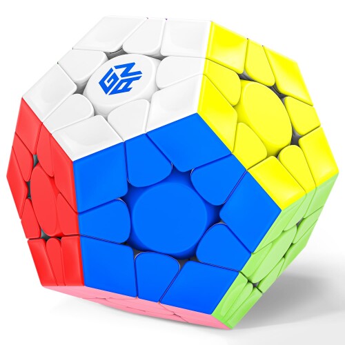 GAN Megaminx M 磁石 メガミンクス 正12面体 パズル 灰色霧面仕上げ - 高難易度キューブ 競技用 ステッカーレス 軽量113g 磁力浮遊設計|カラーズストア