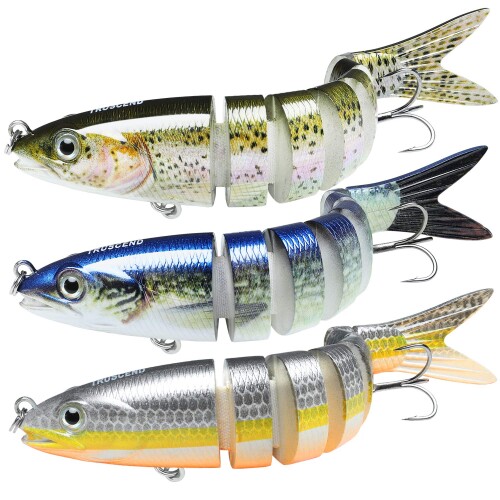 TRUSCEND ルアー 釣り アジング 3個セット 本物そっくり 海水 淡水適用ミノー フィッシングルアー シーバス 青物 サワラ その他各種の魚に適合
