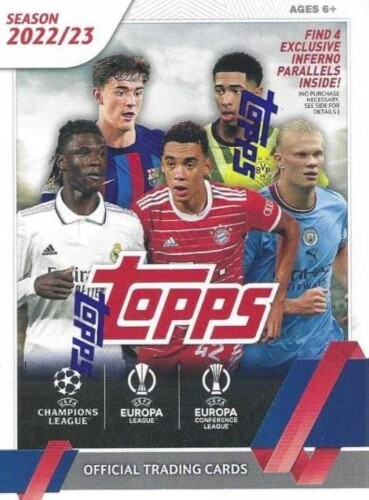 2022-23 Topps UEFA Club Competitions Soccer (Football) Blaster Box - 42 Trading Cards - Look for Lionel Messi Cards \u0026 Randomly Inserted Autographs