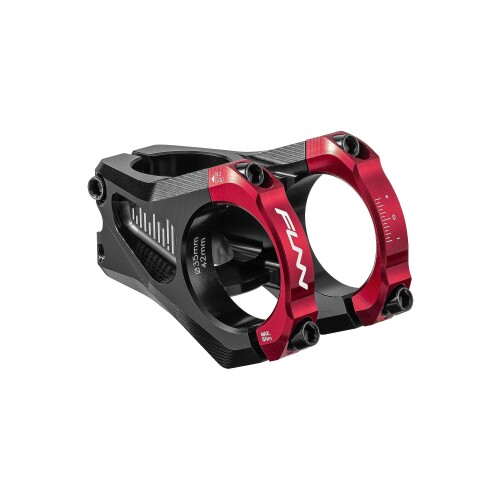 Funn イコライザー (Equalizer) バイクステム - ゼロライズ、長さ42mmのステム、35mmのバークランプ、マウンテンバイクとBMXバイク用の0度の自転車ステム (レッド)