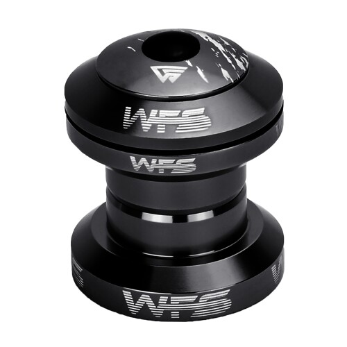 WFS NV.28 1in スレッドレスバイクヘッドセット - CNCアロイ ISO 26.4粍 ジャケット冠スピード競技 遮蔽物ベアリング とっ始め鳥打ち帽とはやりっ児中毒者付き添い人 黒いこと 自転車用パーツ-自転車・サイクリング-スポーツ・アウトドア
