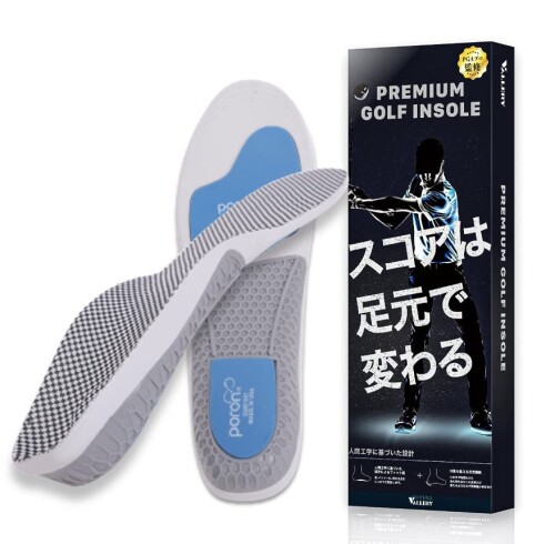 VALLERY ゴルフ インソール Premium PGAティーチングプロ監修 ゴルフ専用 中敷き 衝撃吸収 (XLサイズ 28-29.5cm)｜カラーズストア