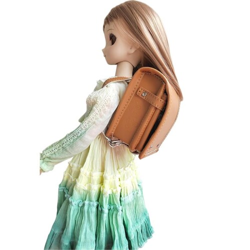 ドール用ランドセル3分4分通用制服鞄通学バッグスクールバック (茶)｜カラーズストア