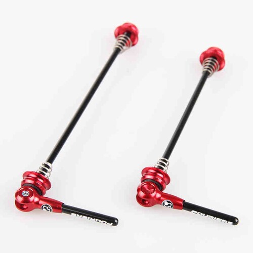 FOURIERS ロードバイク クイックリリース 自転車 クイックレリーズ ホイールパーツ レッド MTB red｜カラーズストア
